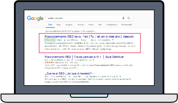 Posicionamiento SEM Google Ads